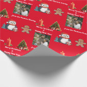Kerst familie foto aangepaste inpakpapier (Hoek)