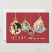 Kerst Familie Foto Collage Ornament Vakantie (Voorkant)