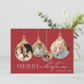 Kerst Familie Foto Collage Ornament Vakantie (Staand voorkant)