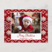 Kerst familie foto Elegant Feestdagenkaart (Voorkant)