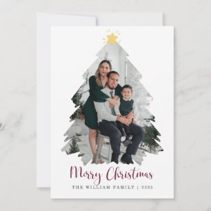 Kerst Familie Foto Flat Kaart