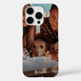 Kerst familie foto gepersonaliseerd iPhone 16 pro hoesje