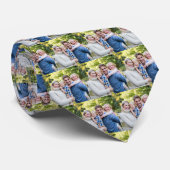 Kerst familie foto gepersonaliseerd stropdas (Opgerold)