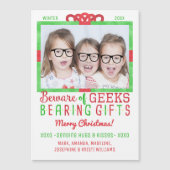 Kerst Familie Foto Grappige Geeks Vakantie (Voorkant)