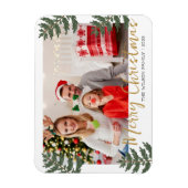 Kerst Familie Foto Merry Magneet (Verticaal)