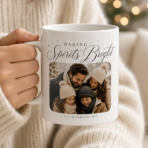 Kerst Familie Foto met 'Making Spirits Bright'