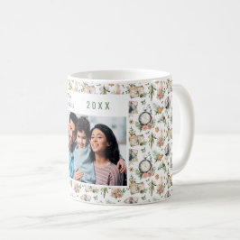 Kerst familie foto patroon koffiemok