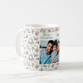 Kerst familie foto  patroon koffiemok (Voorkant links)