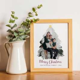 Kerst familie foto Poster en print