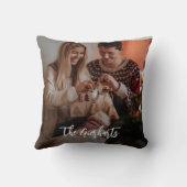 Kerst familie foto script Persoonlijk gemaakt Kussen (Achterkant)