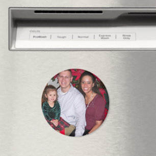 Kerst Familie Foto Sjabloon Ronde koelkast Magneet