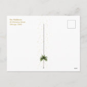 Kerst Familie Foto Tropisch Goud Briefkaart (Achterkant)