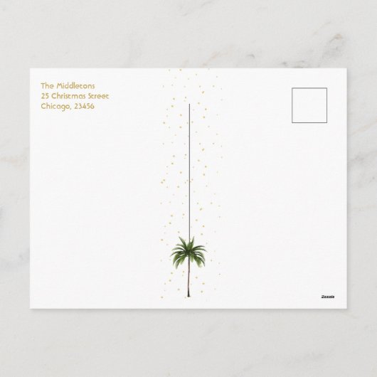 Kerst Familie Foto Tropische Vakantie Briefkaart (Achterkant)