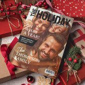Kerst familie foto vakantie tijdschrift omslag kaa feestdagenkaart