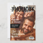 Kerst familie foto vakantie tijdschrift omslag kaa feestdagenkaart (Voorkant)
