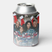 Kerst Familie Foto Vrede Liefde Vreugde Modern Blikjeskoeler (Blikje Achterkant)