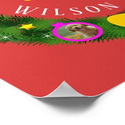 Kerst Familie Foto's Lamp Mistletoe Poster (Hoek)