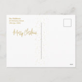 Kerst Familie Goud Zwart Vakantie Feestdagenkaart (Achterkant)