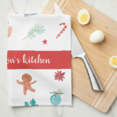 Kerst Familie Keuken Custom decor Theedoek (Quarter Fold)