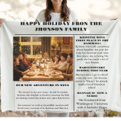 Kerst familie krant + jaar in de Review foto Fleece Deken