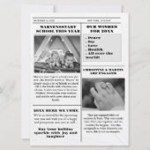 Kerst familie krant + jaar in de Review foto Kaart (Achterkant)