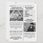 Kerst familie krant + jaar in de Review foto Kaart (Achterkant)