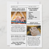 Kerst familie krant + jaar in de Review foto Kaart (Achterkant)