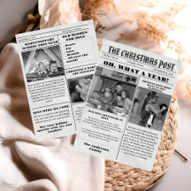 Kerst familie krant + jaar in de Review foto