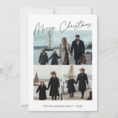 Kerst Familie Nautisch Strand Maritieme Foto Feestdagenkaart (Voorkant)