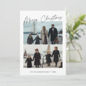 Kerst Familie Nautisch Strand Maritieme Foto Feestdagenkaart (Staand voorkant)