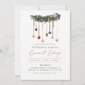 Kerst Familie Ornamenten Uitwisseling Feest Kaart (Voorkant)