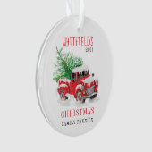 Kerst Familie Reünie Keepsake Custom Ornament (voorkant)