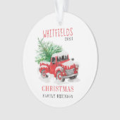 Kerst Familie Reünie Keepsake Custom Ornament (voorkant)
