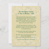 Kerst Familie Update Letter Sneeuwvlokken Kaart (Voorkant)