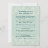 Kerst Familie Update Letter Sneeuwvlokken Kaart (Voorkant)