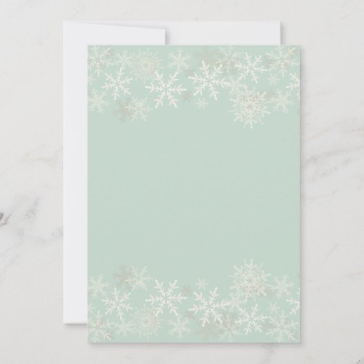 Kerst Familie Update Letter Sneeuwvlokken Kaart (Achterkant)