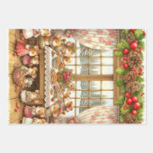 Kerst familie van de muis inpakpapier vel (Voorkant 2)