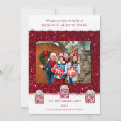 Kerst Familie Video en Foto- Kaart (Achterkant)