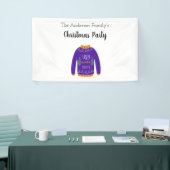 Kerst familiefeest lelijke trui blauw wit spandoek (Beurs)