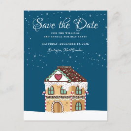 Kerst Familiefeest Save the Date Gemberkoek Aankondigingskaart