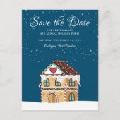 Kerst Familiefeest Save the Date Gemberkoek Aankondigingskaart (Voorkant)