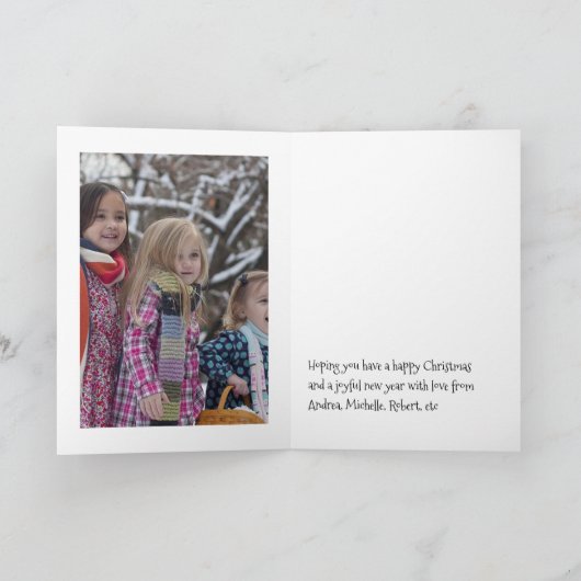 Kerst familiefoto kerstkaart feestdagen kaart (Binnen)