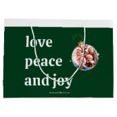 Kerst Familiefoto Liefde Vrede Joy Vakantie Groot Cadeauzakje (Achterkant)