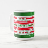 Kerst Familiefoto Liefde Vrede Joy Vakantie Koffiemok (Voorkant links)