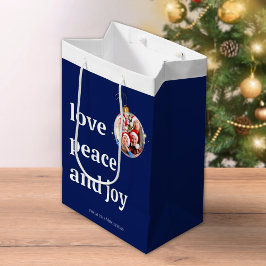 Kerst Familiefoto Liefde Vrede Joy Vakantie Medium Cadeauzakje