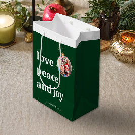 Kerst Familiefoto Liefde Vrede Joy Vakantie Medium Cadeauzakje
