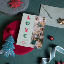 Kerst familiefotocollage | Liefde Vrede Vreugde