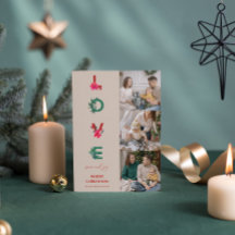 Kerst familiefotocollage | Liefde Vrede Vreugde