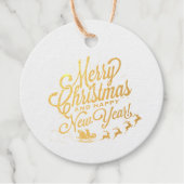 Kerst familienaam uit het verleden bedankjes labels (Voorkant)