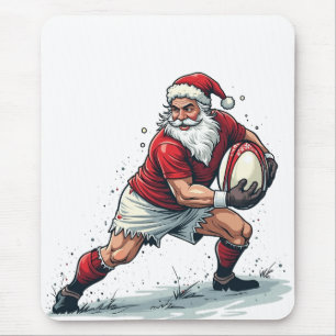 Kerst Fantasie Football Speelt Kerstman   Muismat